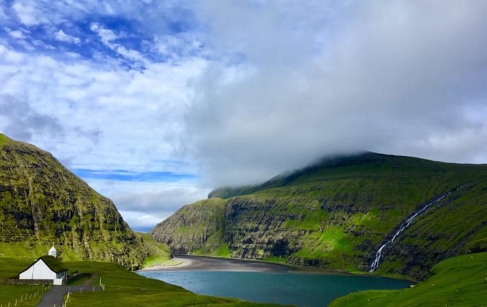 Saksun high trail in the Faroe Islands