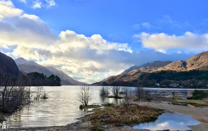 Glenfinnan Monument in wintertime