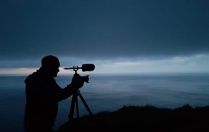 nathan films on nolsoy at nighttime